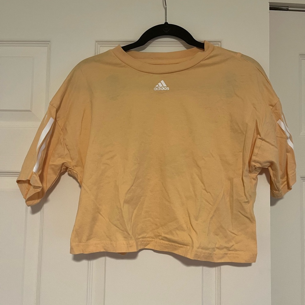 Cropped adidas open back top